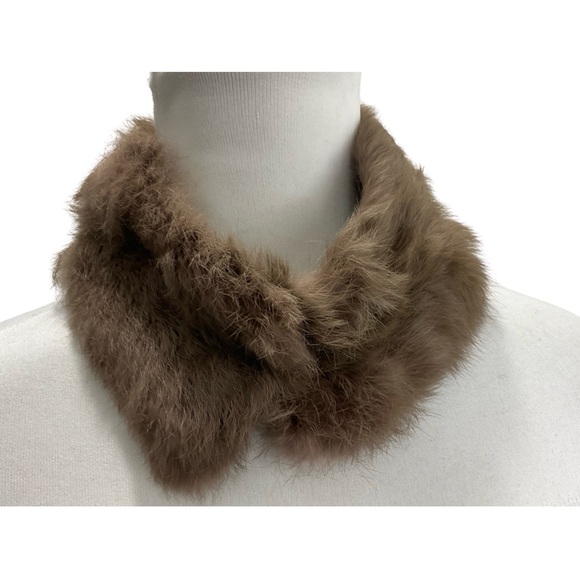 Fur and Silk Neck Warmer Scarf - Picture 5 of 13